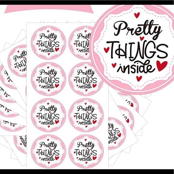 Jewelry - 500 pretty things inside thank you stickers retail